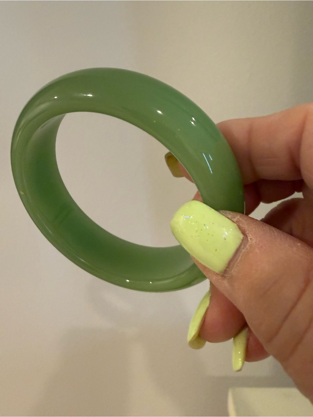 Green Resin Bangle Bracelet - Women Accessories